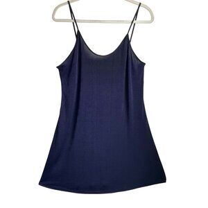 Vintage Petra Fashions Sz XL Slinky Mini Slip Dress Purple Black Y2K Emo Gothic